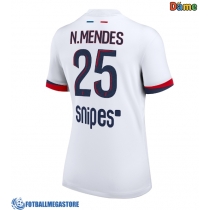 Fotballdrakt Dame Paris Saint-Germain Nuno Mendes #25 Bortedrakt 2025-26 Kortermet
